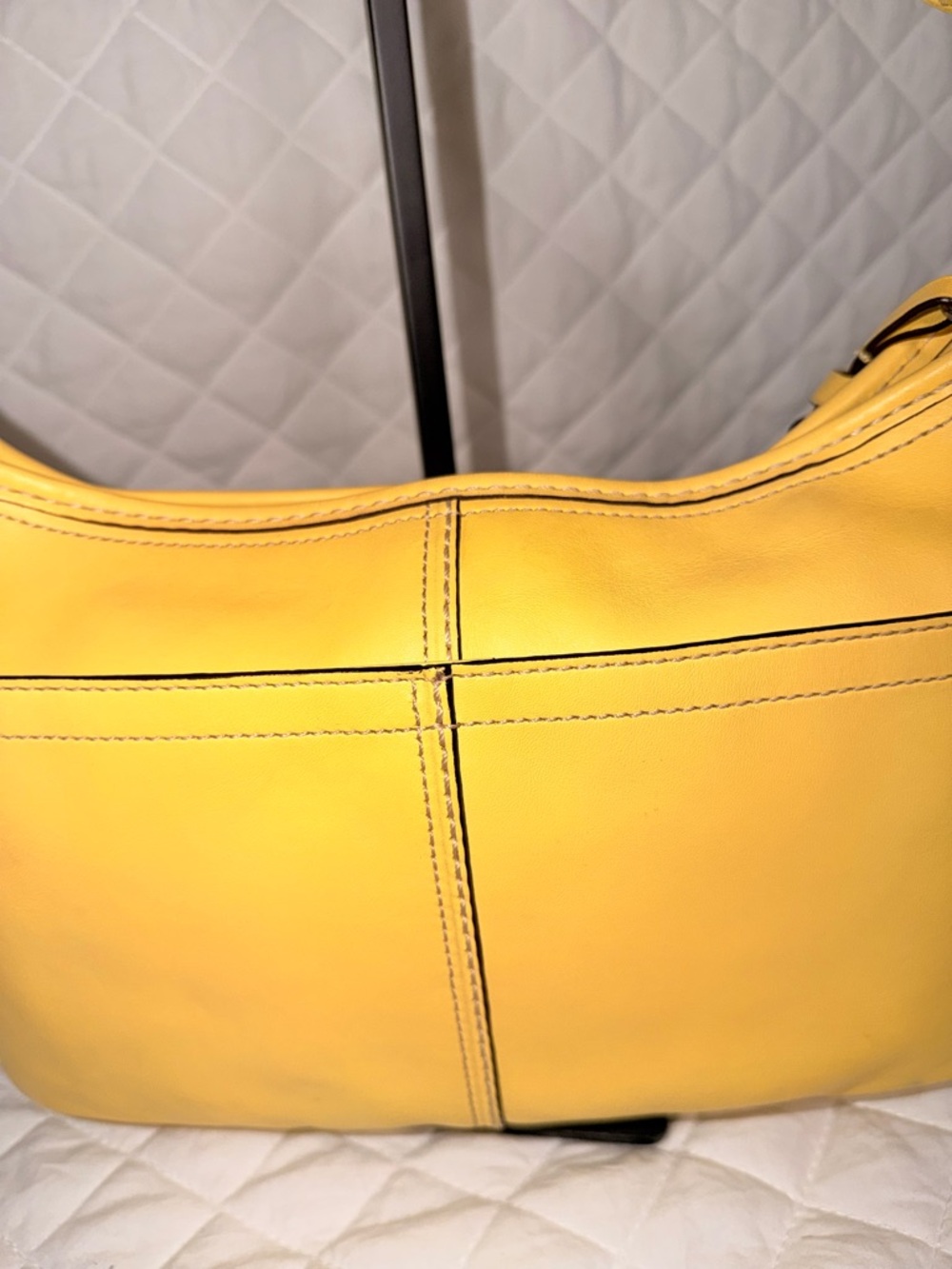Coach Yellow Leather Shoulder Bag - Picture 6 of 13